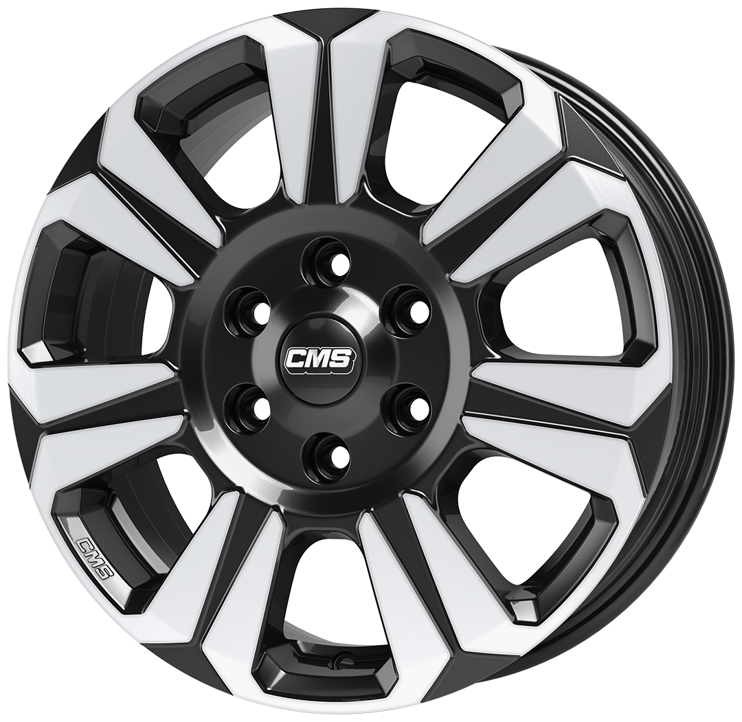 Jante CMS C31 6.5x16 pouces, entraxe 118, déport ET60, couleur Diamant Noir Brillant