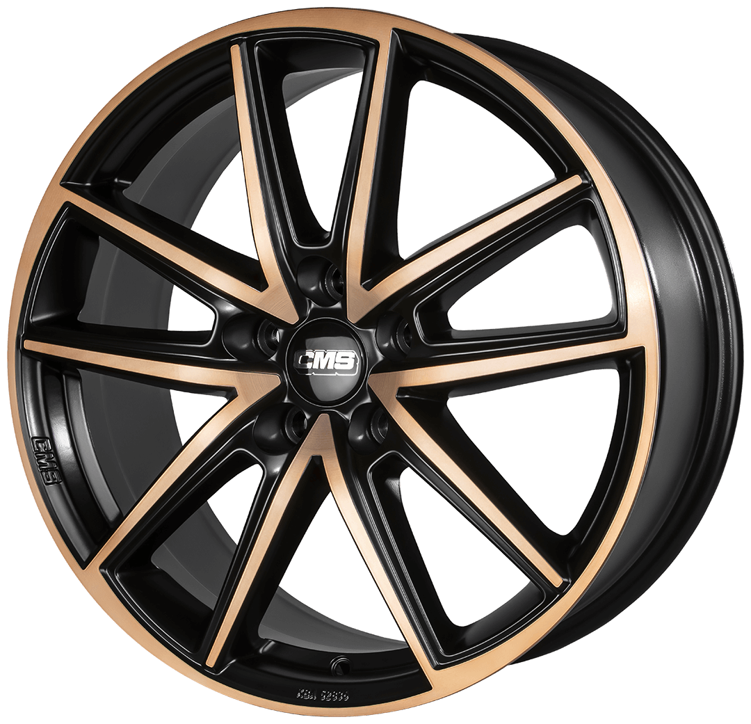 Jante CMS C30 8x18 pouces, entraxe 114.3, déport ET40, couleur Diamant Noir Cuivre