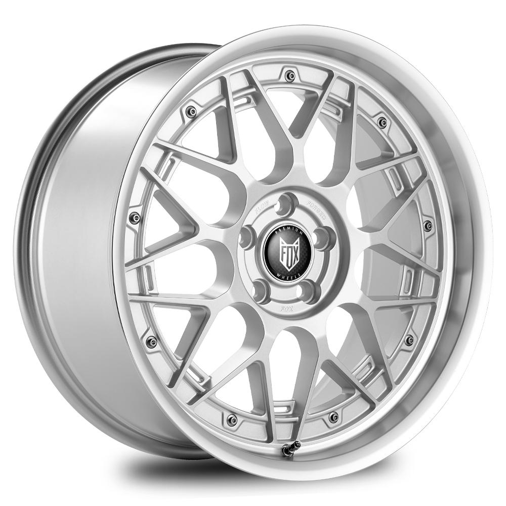 Jante FOX HIRO 8x19 pouces, entraxe 108, déport ET40, couleur SILVER POLISH RIM