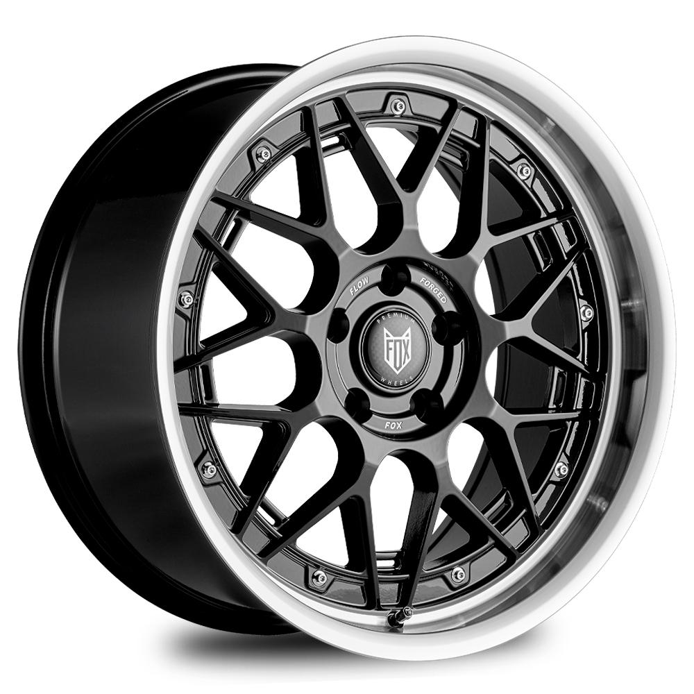 Jante FOX HIRO 8x19 pouces, entraxe 112, déport ET40, couleur BLACK POLISHED RIM