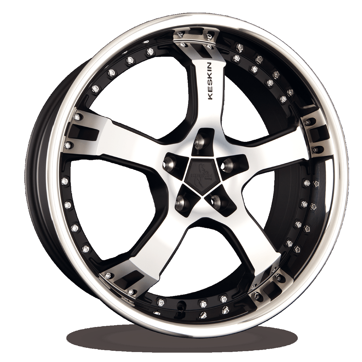 Jante KESKIN WHEELS KT10 9.5x18 pouces, entraxe 100, déport ET25, couleur MATT BLACK FRONT POLISH SL