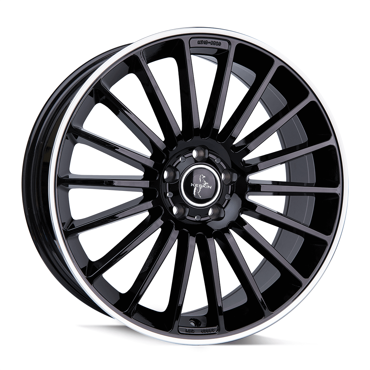 Jante KESKIN WHEELS KT15 7x17 pouces, entraxe 108, déport ET48, couleur BLACK LIP POLISH