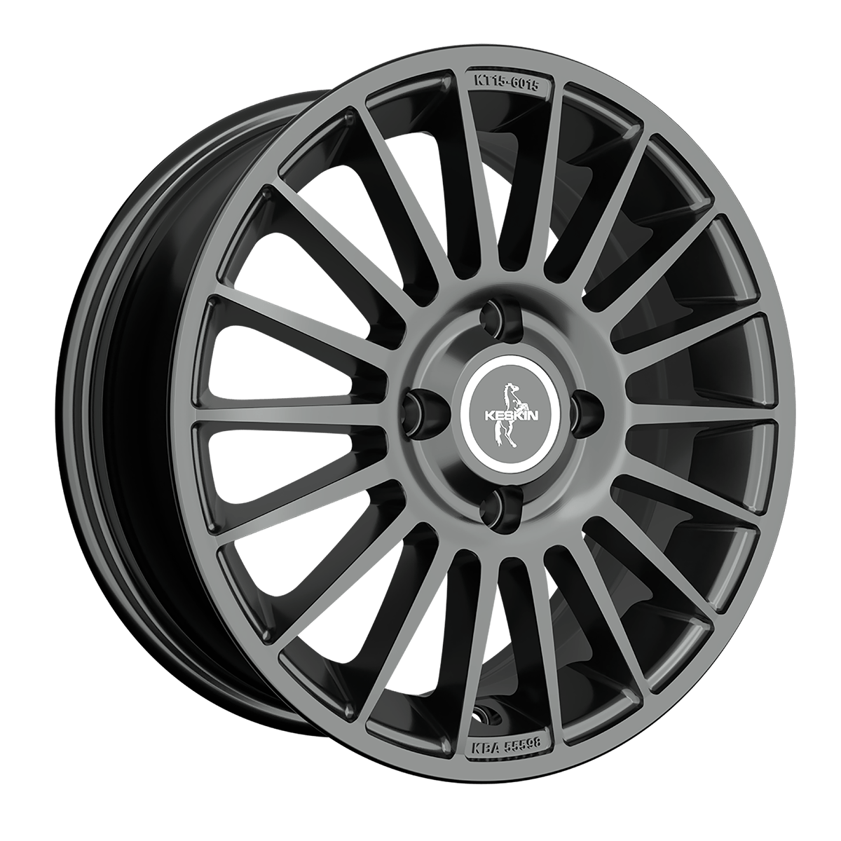 Jante KESKIN WHEELS KT15 7x16 pouces, entraxe 100, déport ET35, couleur PALLADIUM PAINTED
