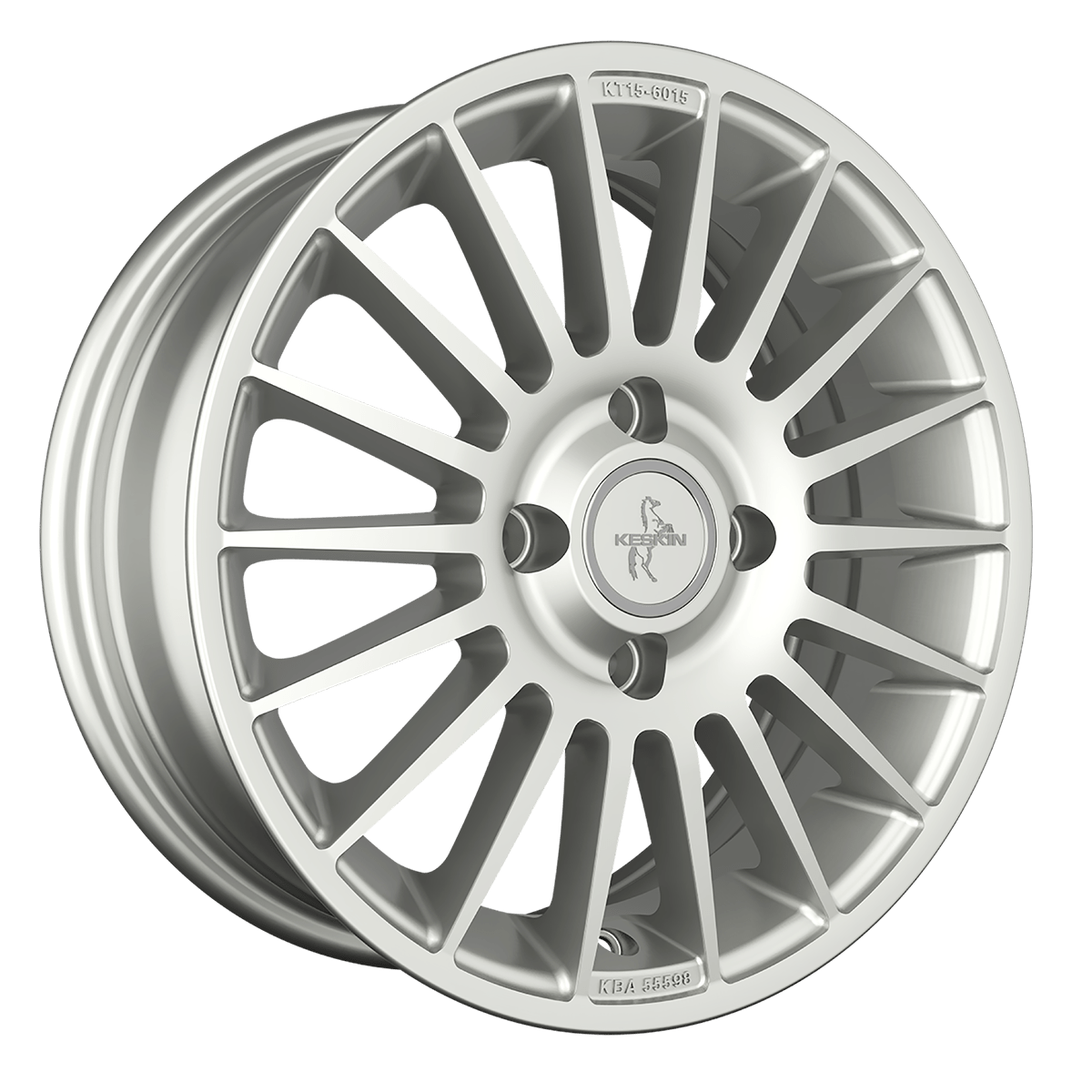 Jante KESKIN WHEELS KT15 7x16 pouces, entraxe 100, déport ET35, couleur SILVER PAINTED