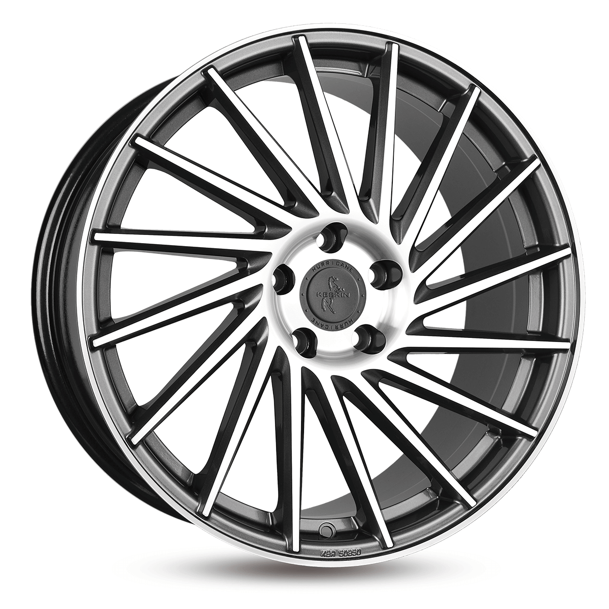 Jante KESKIN WHEELS KT17 8.5x19 pouces, entraxe 112, déport ET30, couleur PALLADIUM FRONT POLISH