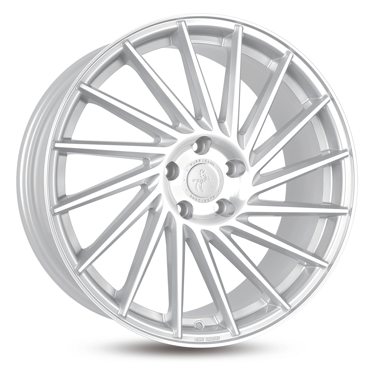Jante KESKIN WHEELS KT17 10x22 pouces, entraxe 112, déport ET50, couleur SILVER FRONT POLISH