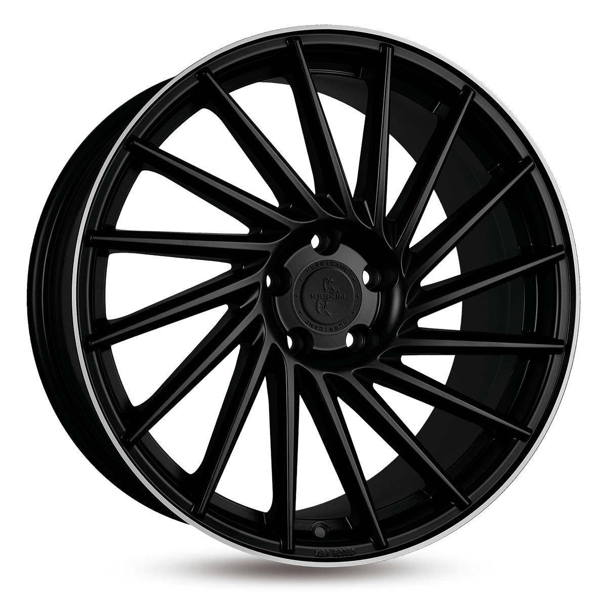 Jante KESKIN WHEELS KT17 8x18 pouces, entraxe 112, déport ET45, couleur MATT BLACK LIP POLISH