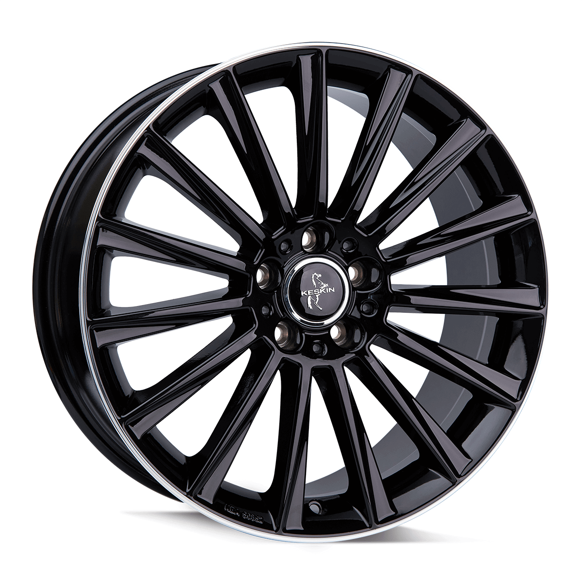 Jante KESKIN WHEELS KT18 7x17 pouces, entraxe 108, déport ET48, couleur BLACK LIP POLISH