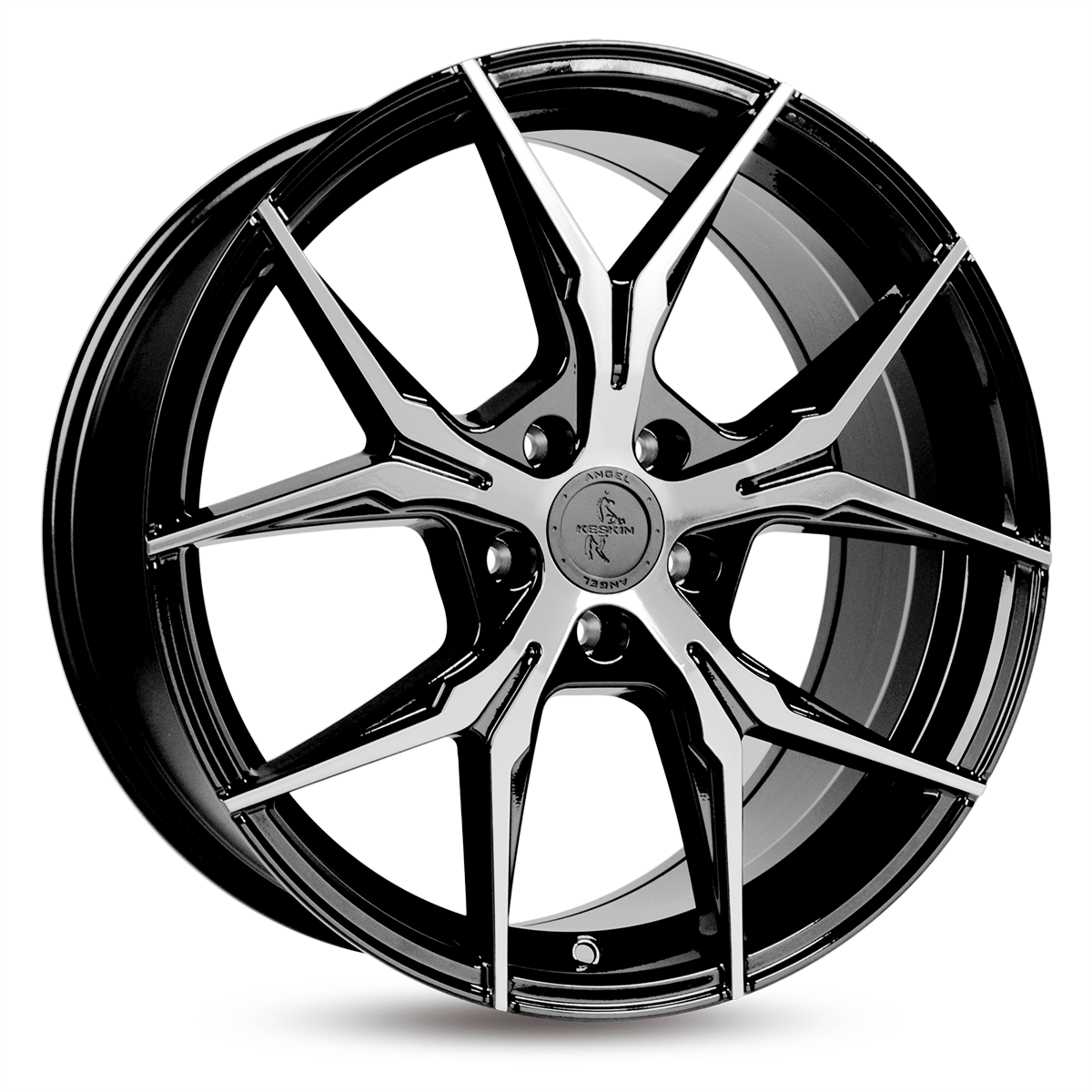 Jante KESKIN WHEELS KT19 8x18 pouces, entraxe 112, déport ET45, couleur BLACK FRONT POLISH