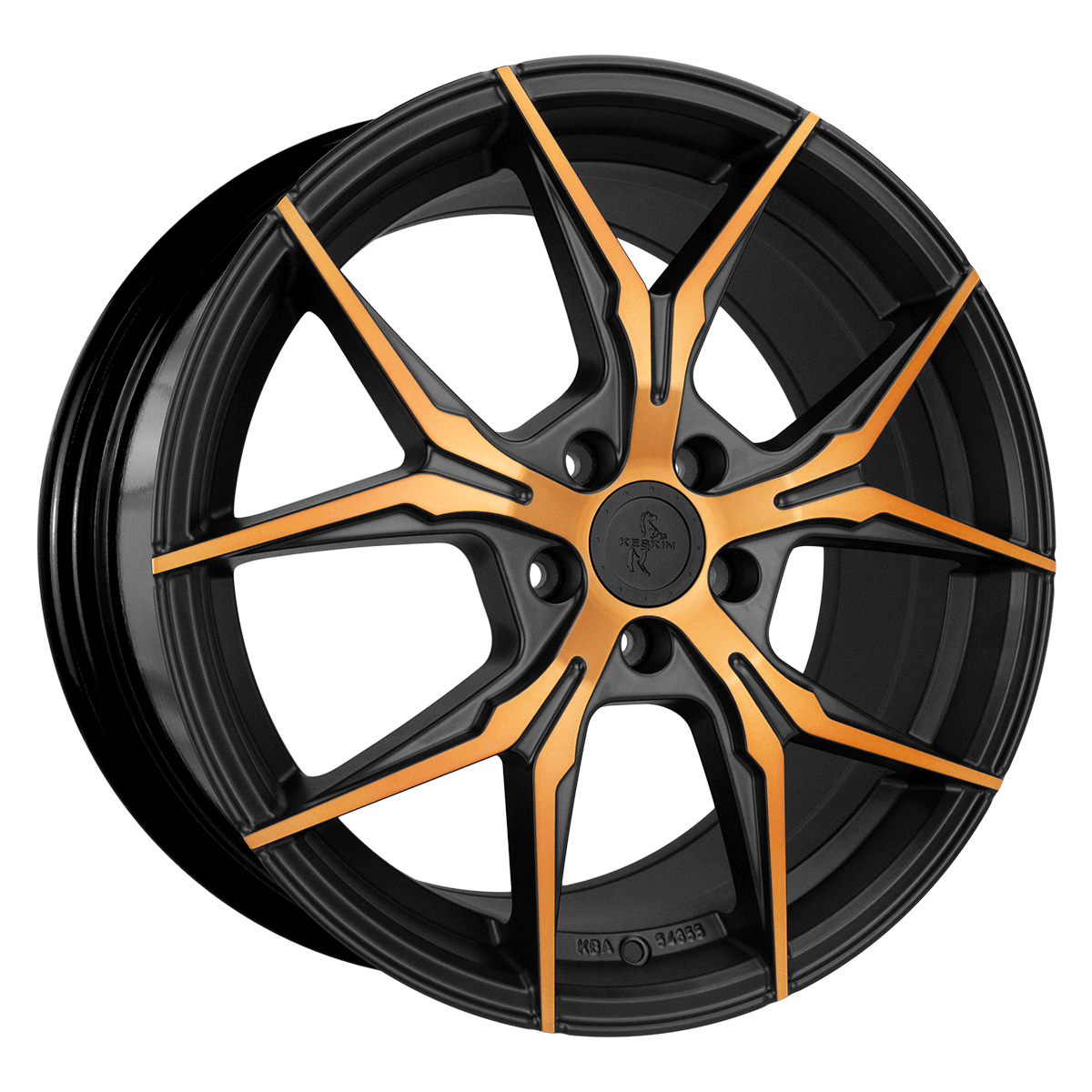 Jante KESKIN WHEELS KT19N 8.5x19 pouces, entraxe 120, déport ET35, couleur MATT BLACK FRONT COPPER