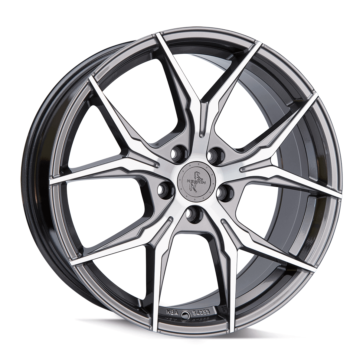Jante KESKIN WHEELS KT19N 8.5x19 pouces, entraxe 112, déport ET45, couleur PALLADIUM FRONT POLISH
