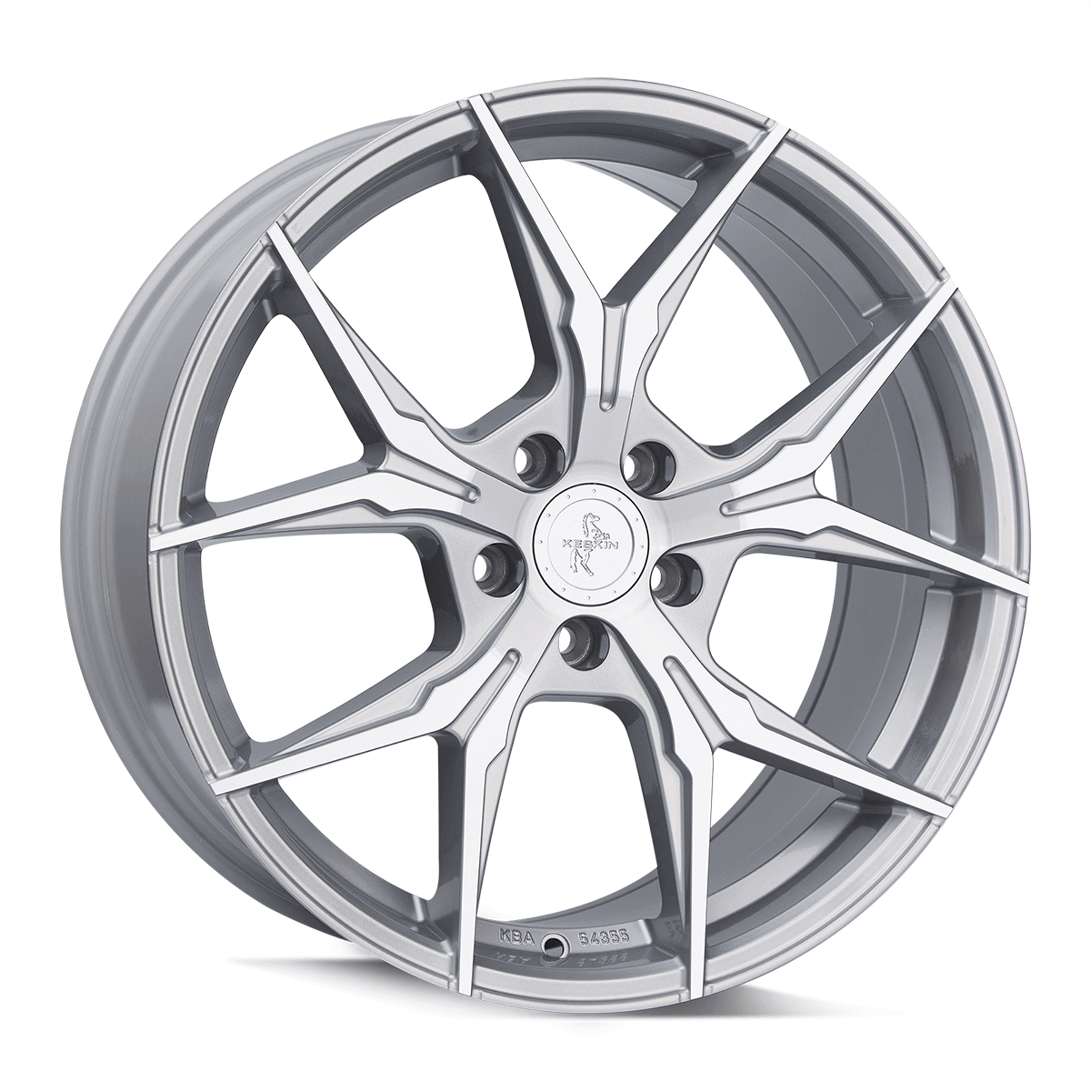 Jante KESKIN WHEELS KT19N 8.5x19 pouces, entraxe 112, déport ET30, couleur SILVER FRONT POLISH