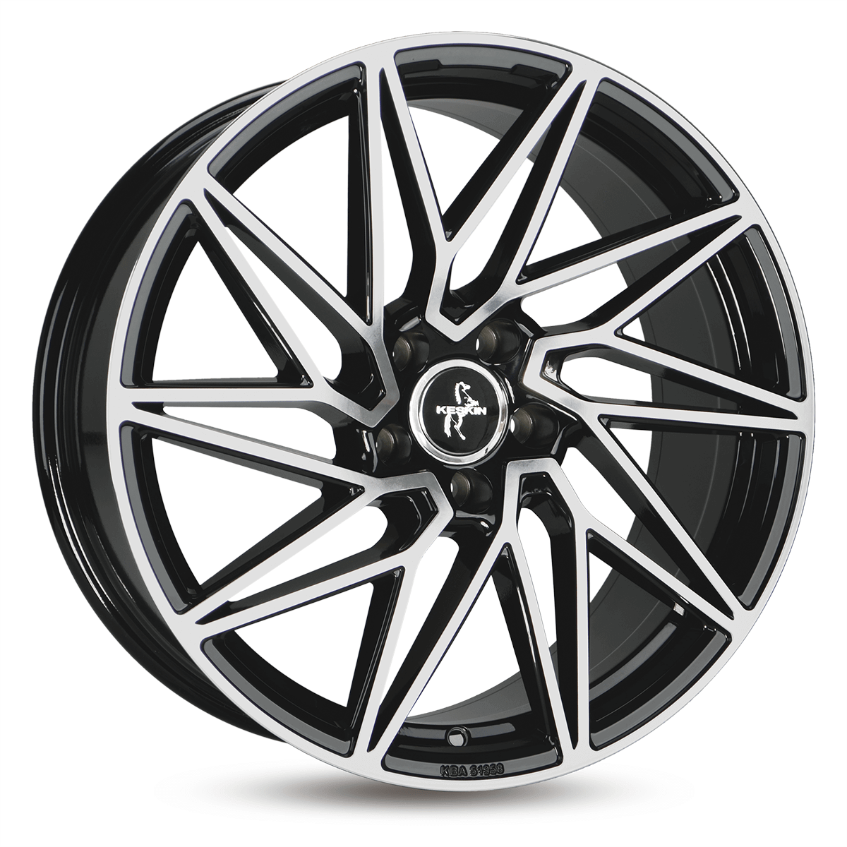 Jante KESKIN WHEELS KT20 8x18 pouces, entraxe 120, déport ET35, couleur BLACK FRONT POLISH