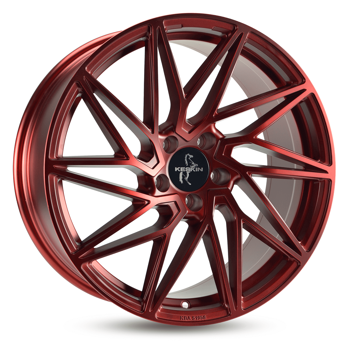 Jante KESKIN WHEELS KT20 8.5x19 pouces, entraxe 112, déport ET30, couleur CANDY RED
