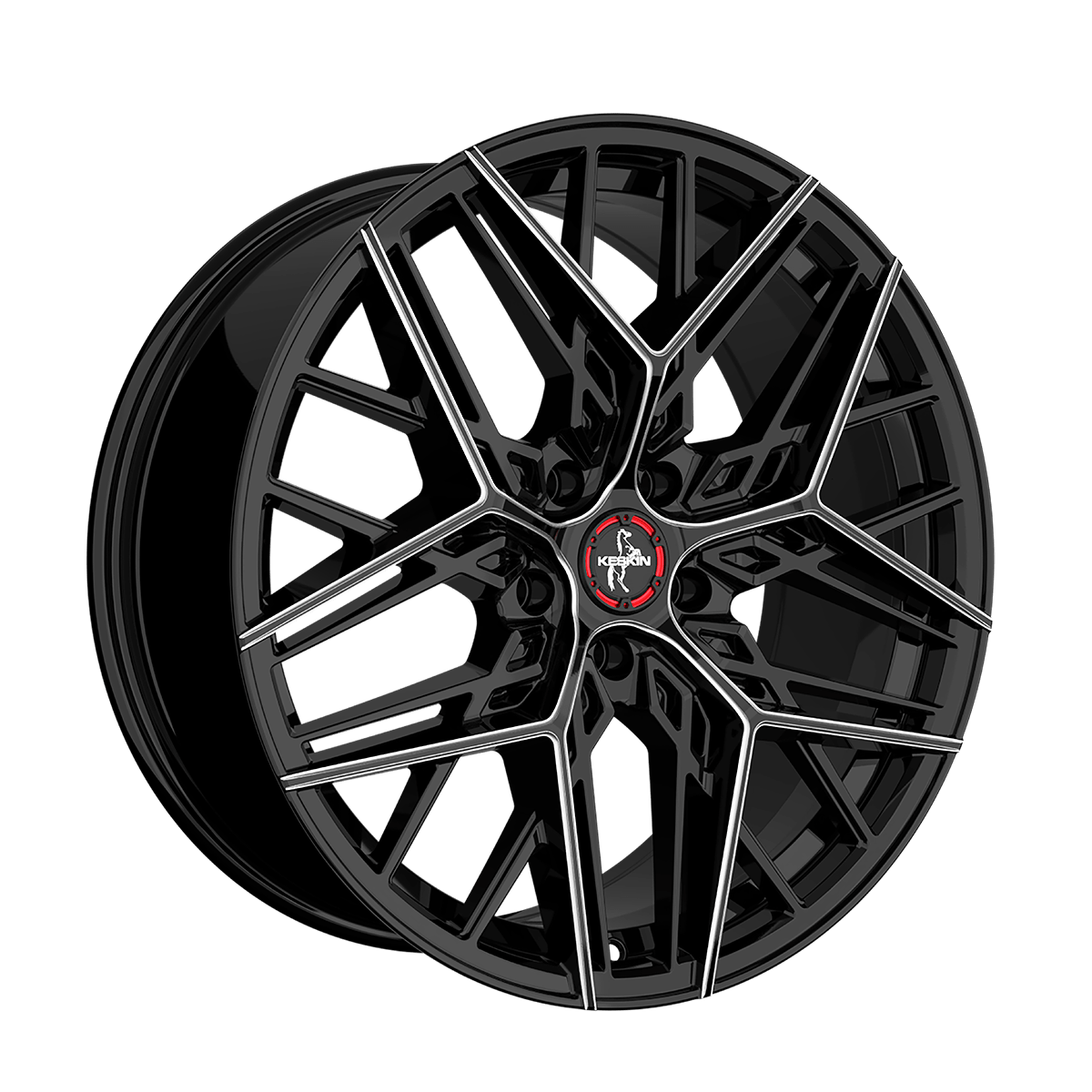 Jante KESKIN WHEELS KT25 8.5x20 pouces, entraxe 114.3, déport ET45, couleur BLACK SECRET DIAMOND