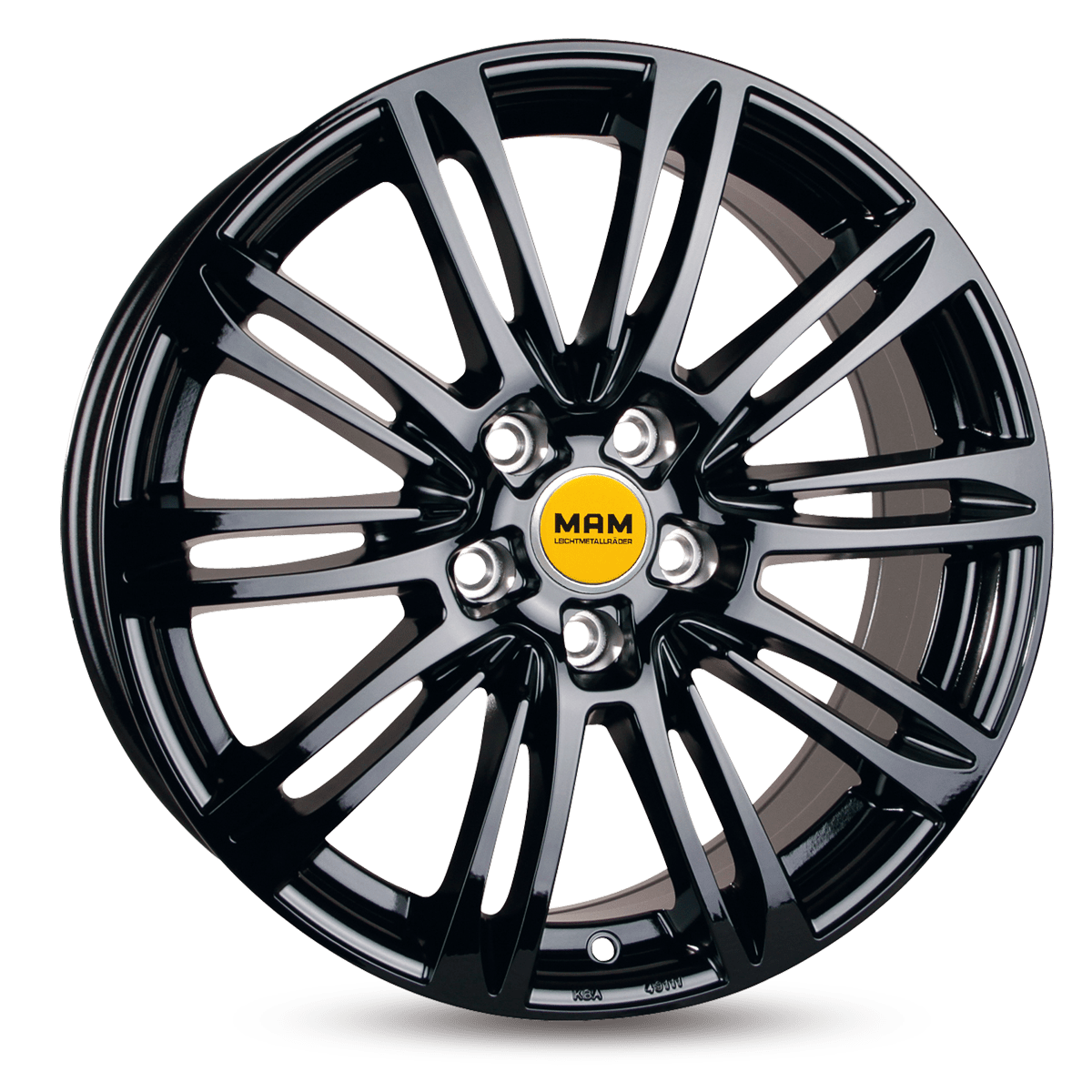Jante MAM WHEELS A4 7.5x17 pouces, entraxe 114.3, déport ET38, couleur BLACK PAINTED