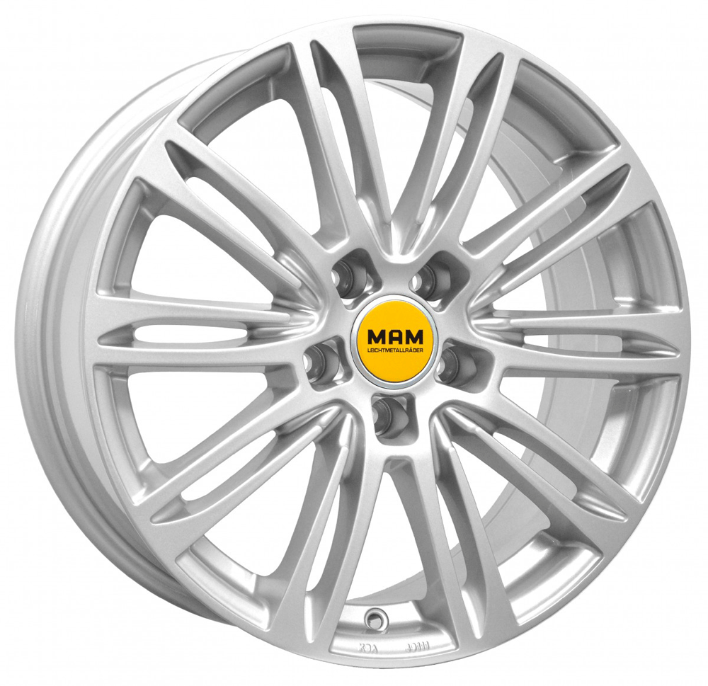 Jante MAM WHEELS A4 7.5x17 pouces, entraxe 112, déport ET35, couleur SILVER PAINTED