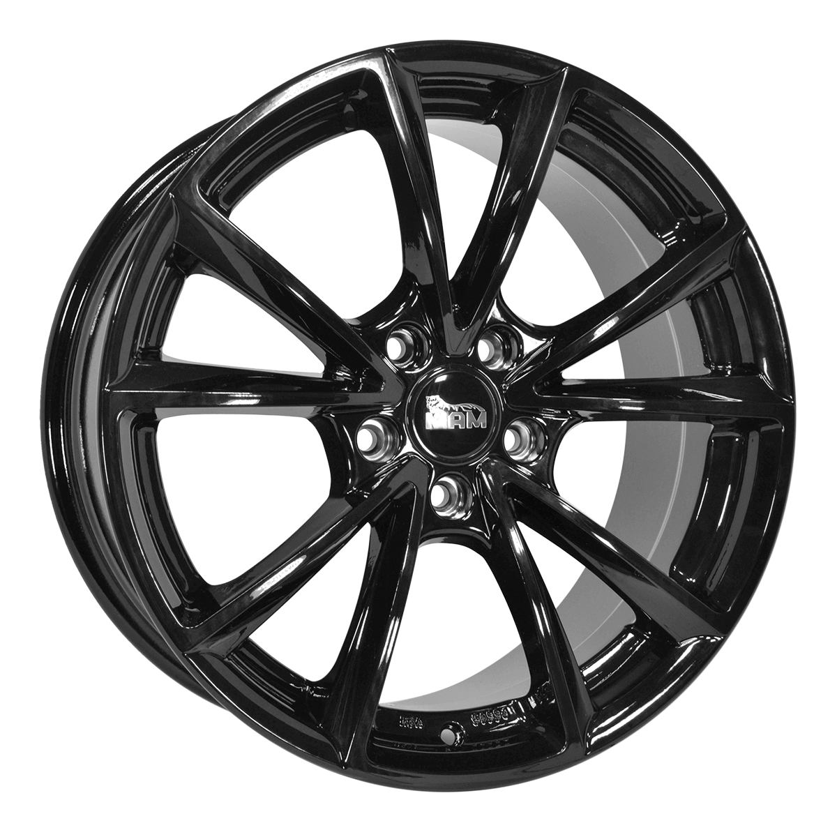 Jante MAM WHEELS A5 8x19 pouces, entraxe 112, déport ET45, couleur BLACK PAINTED