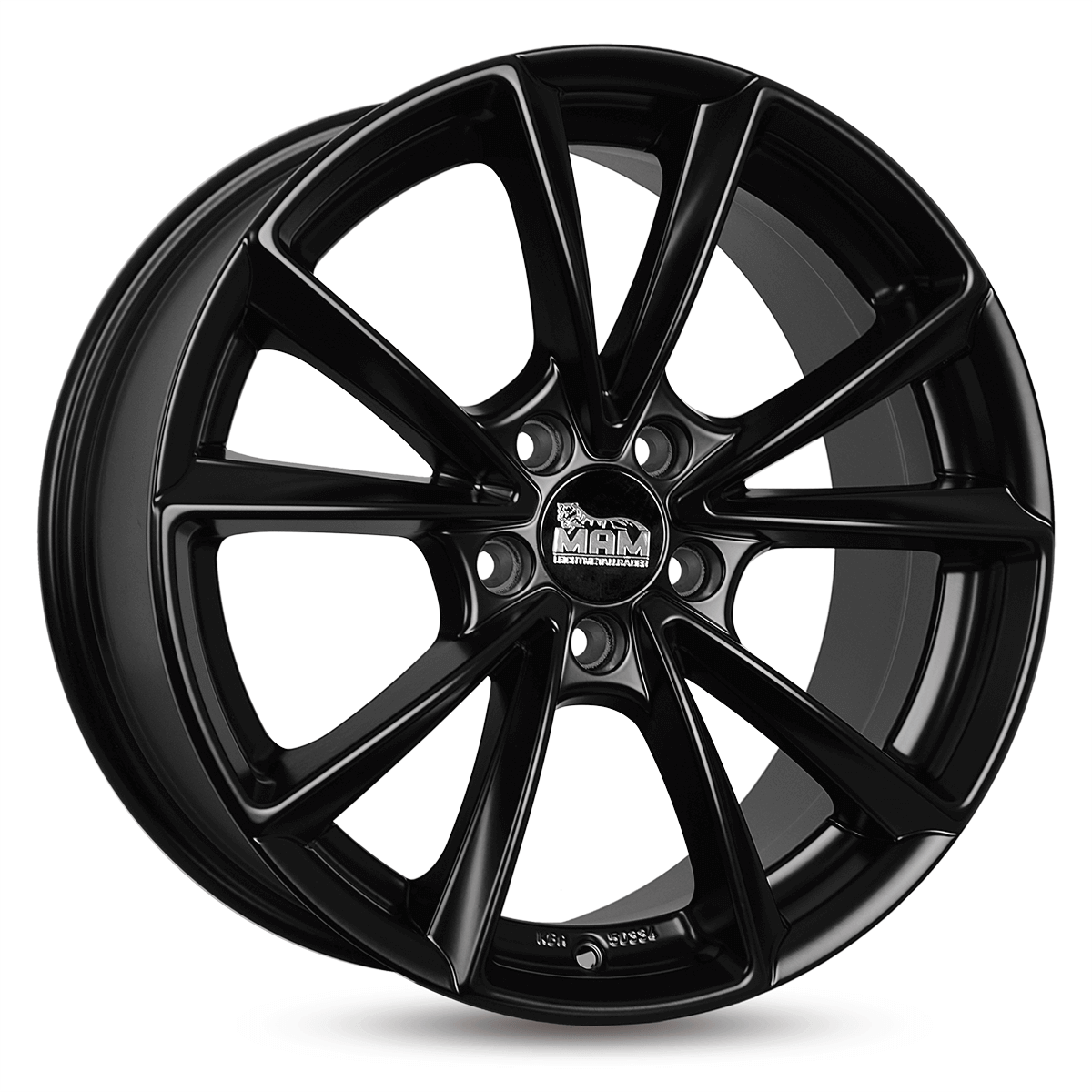 Jante MAM WHEELS A5 8x18 pouces, entraxe 112, déport ET45, couleur MATT BLACK PAINTED