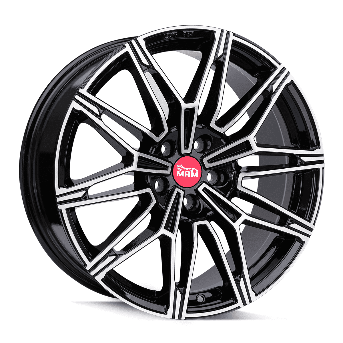 Jante MAM WHEELS B3N 8.5x19 pouces, entraxe 112, déport ET45, couleur BLACK FRONT POLISH