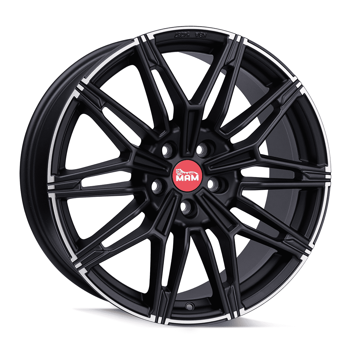 Jante MAM WHEELS B3N 8.5x19 pouces, entraxe 112, déport ET30, couleur MATT BLACK LIP POLISH