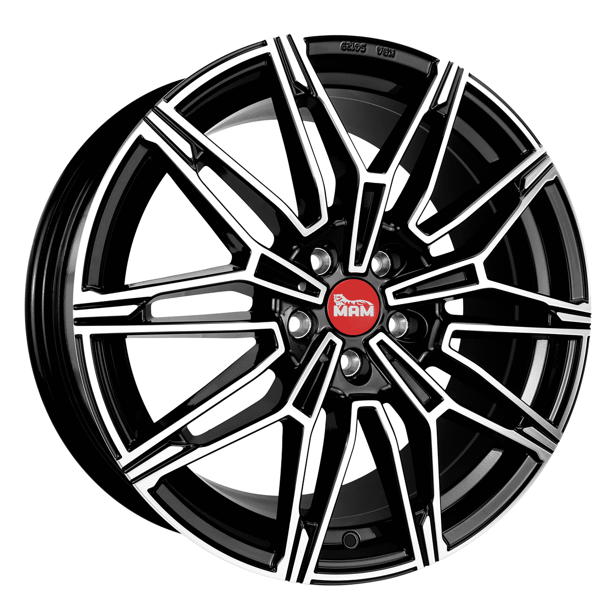 Jante MAM WHEELS B3 8.5x19 pouces, entraxe 112, déport ET45, couleur BLACK FRONT POLISH