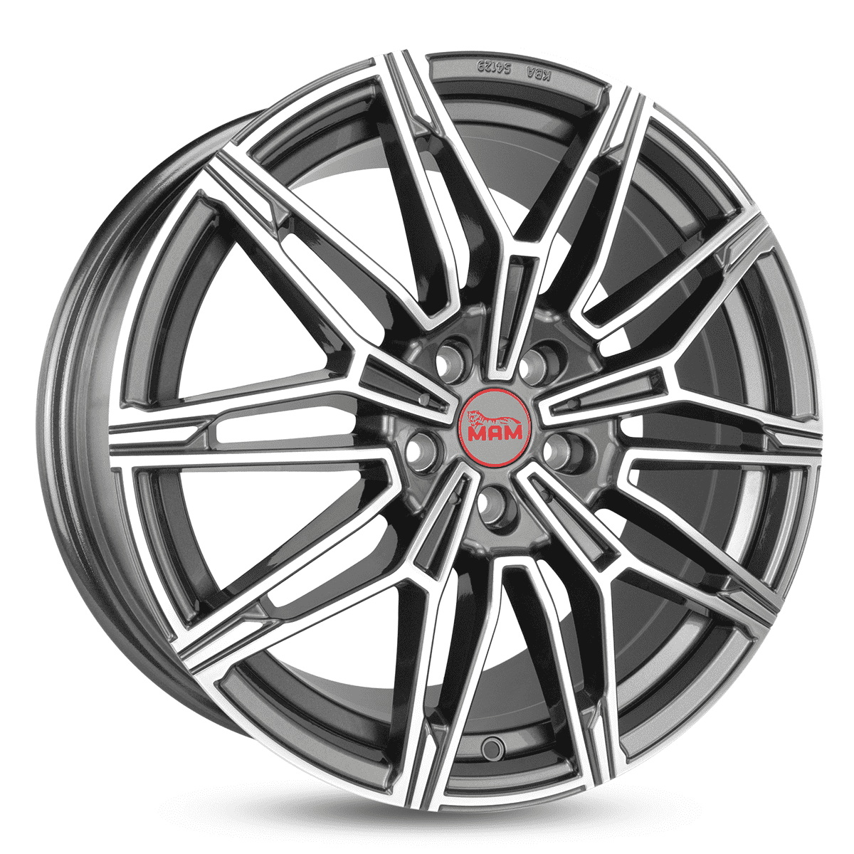 Jante MAM WHEELS B3 8.5x19 pouces, entraxe 120, déport ET35, couleur PALLADIUM FRONT POLISH