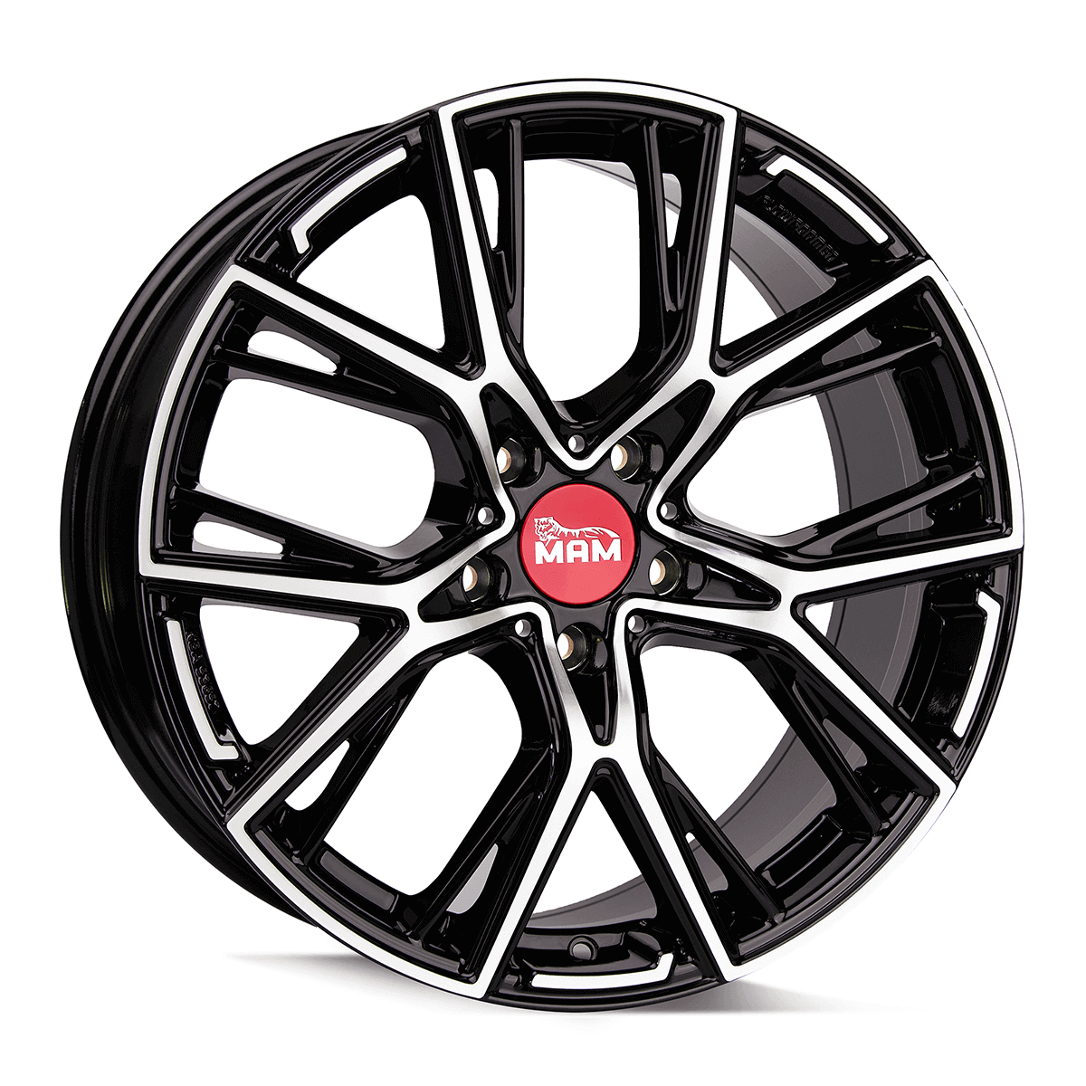 Jante MAM WHEELS B4 8.5x19 pouces, entraxe 120, déport ET40, couleur BLACK FRONT POLISH