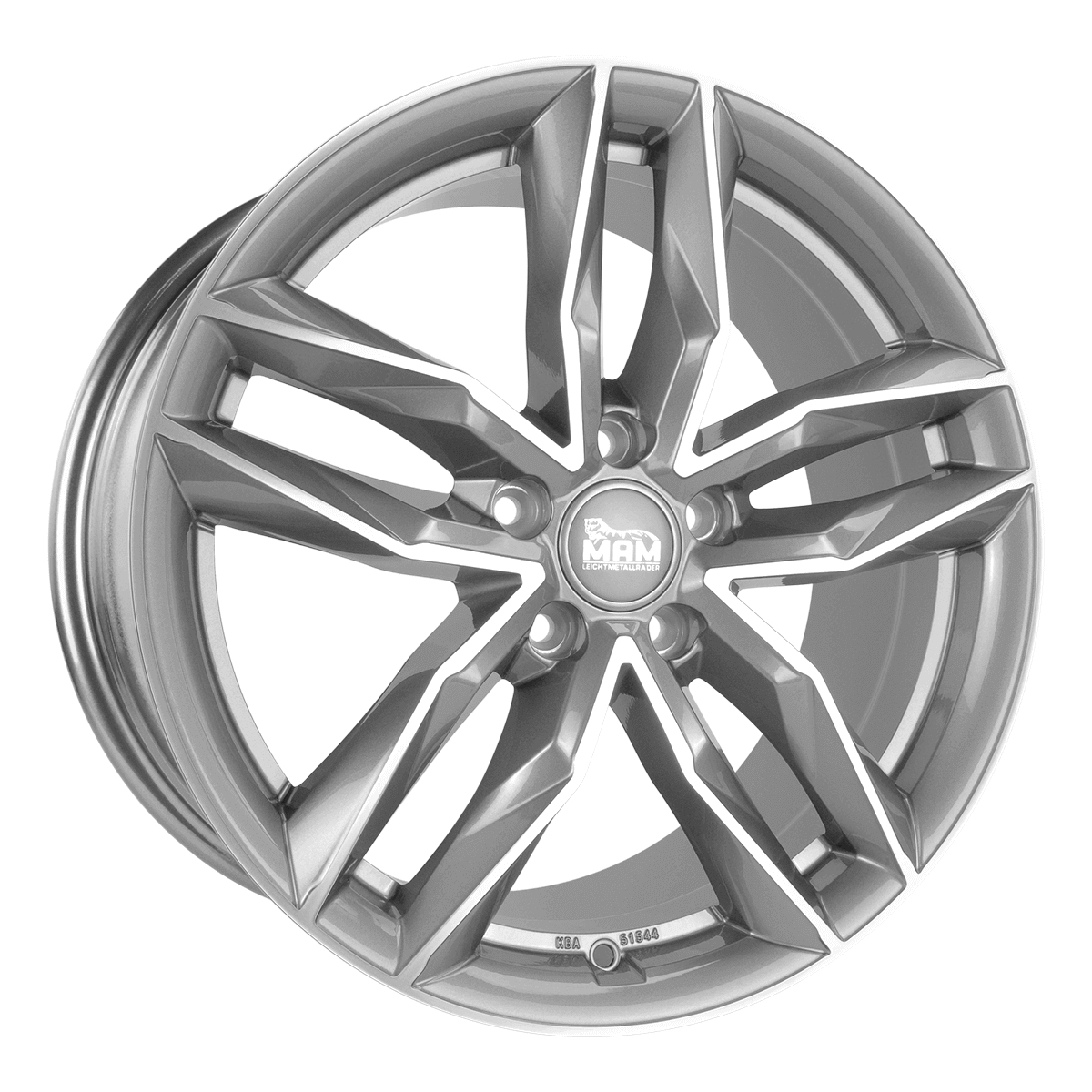Jante MAM WHEELS RS3 8.5x20 pouces, entraxe 112, déport ET45, couleur PALLADIUM FRONT POLISH