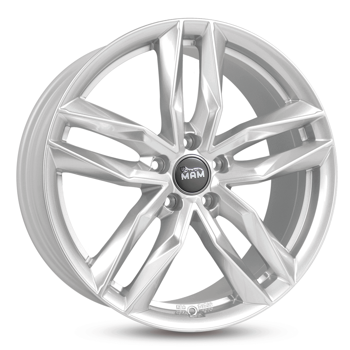 Jante MAM WHEELS RS3 7x16 pouces, entraxe 112, déport ET48, couleur SILVER PAINTED