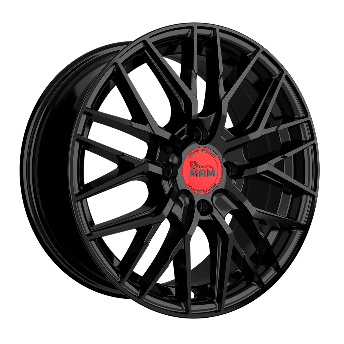 Jante MAM WHEELS RS4 7x16 pouces, entraxe 108, déport ET20, couleur BLACK PAINTED