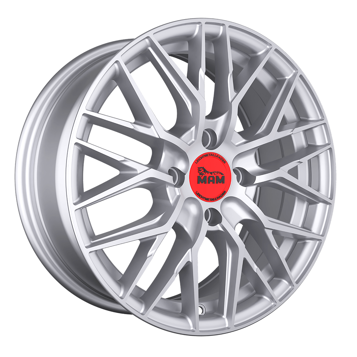 Jante MAM WHEELS RS4 7x16 pouces, entraxe 100, déport ET35, couleur MATT SILVER PAINTED