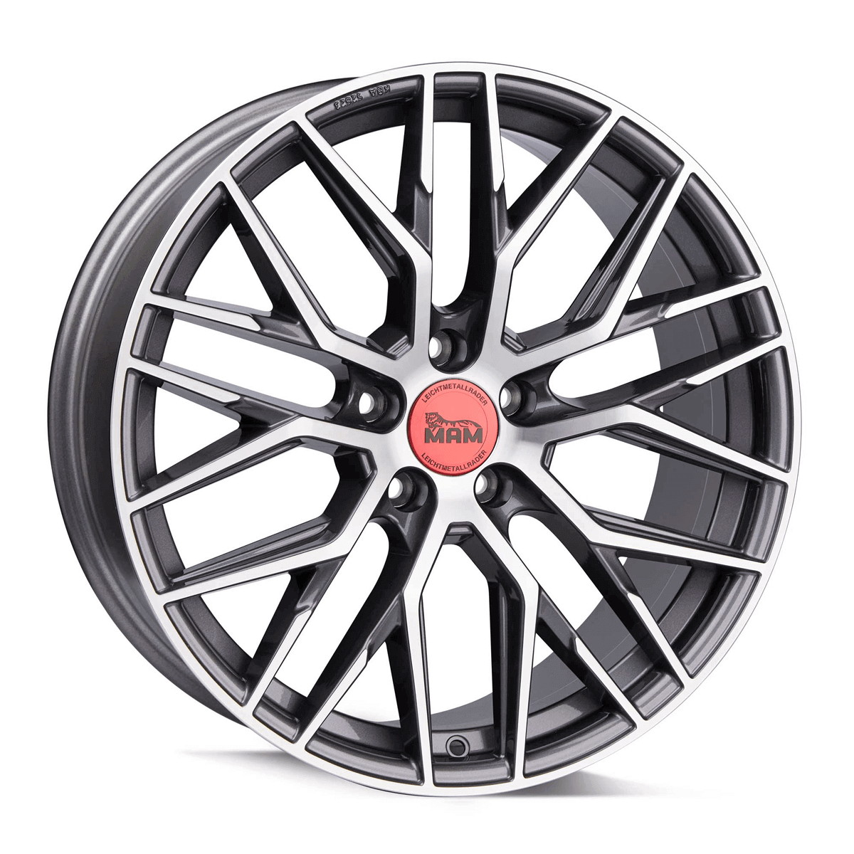 Jante MAM WHEELS RS4 8.5x20 pouces, entraxe 112, déport ET30, couleur PALLADIUM FRONT POLISH