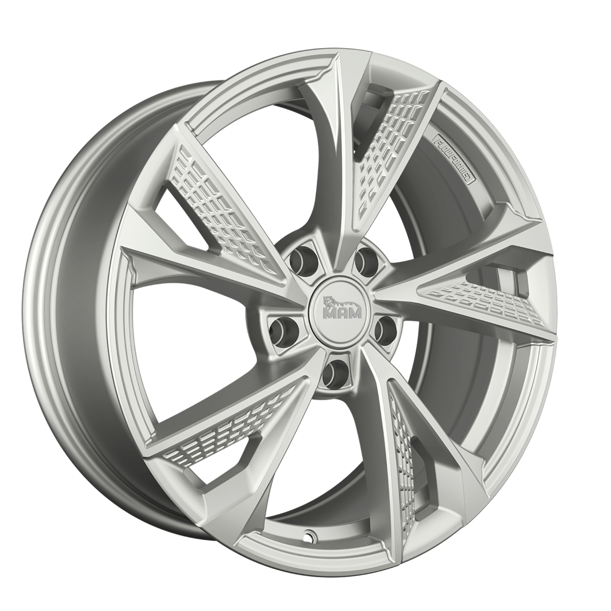 Jante MAM WHEELS RS6 8.5x20 pouces, entraxe 108, déport ET40, couleur SILVER PAINTED