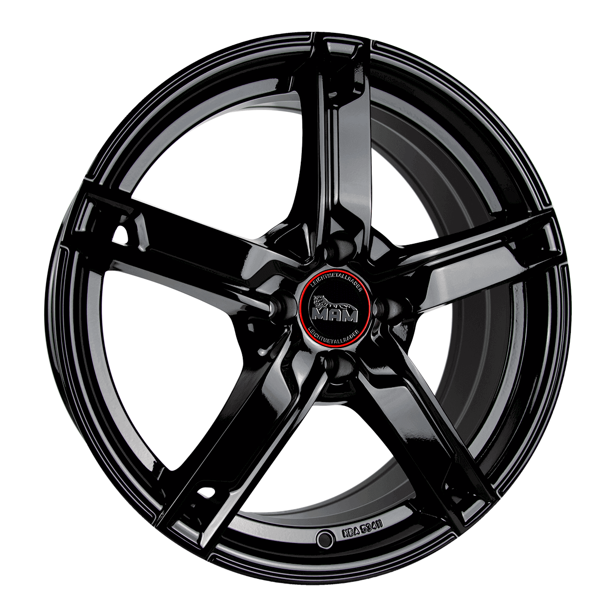 Jante MAM WHEELS W4 7x17 pouces, entraxe 100, déport ET35, couleur BLACK PAINTED