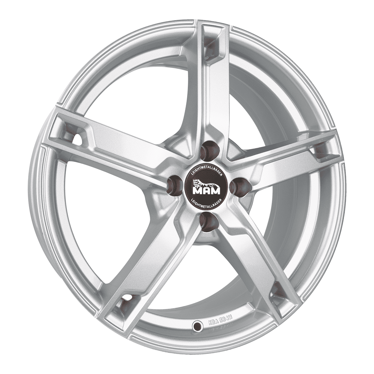 Jante MAM WHEELS W4 7x17 pouces, entraxe 100, déport ET35, couleur SILVER PAINTED