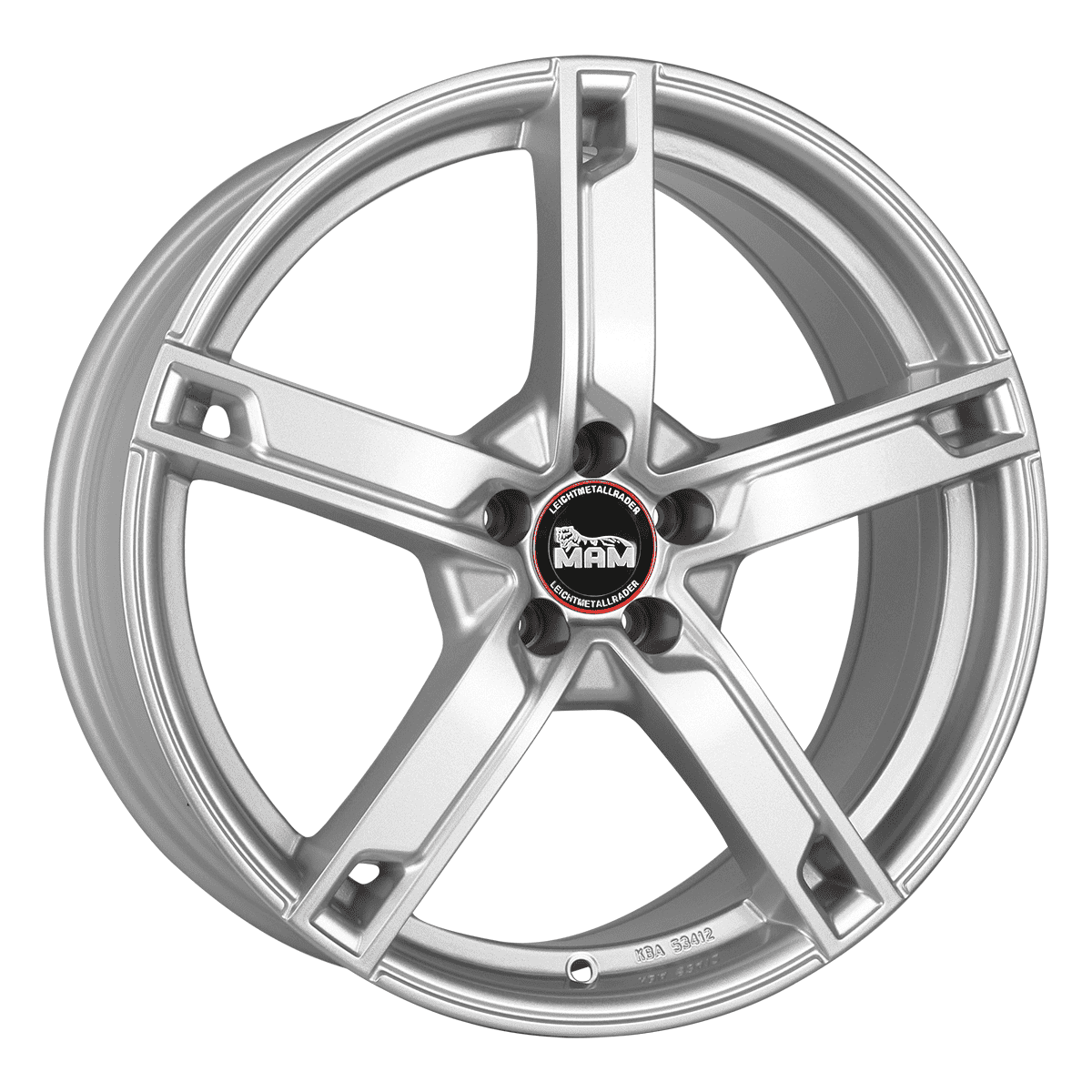 Jante MAM WHEELS W4 7.5x18 pouces, entraxe 114.3, déport ET45, couleur SILVER PAINTED