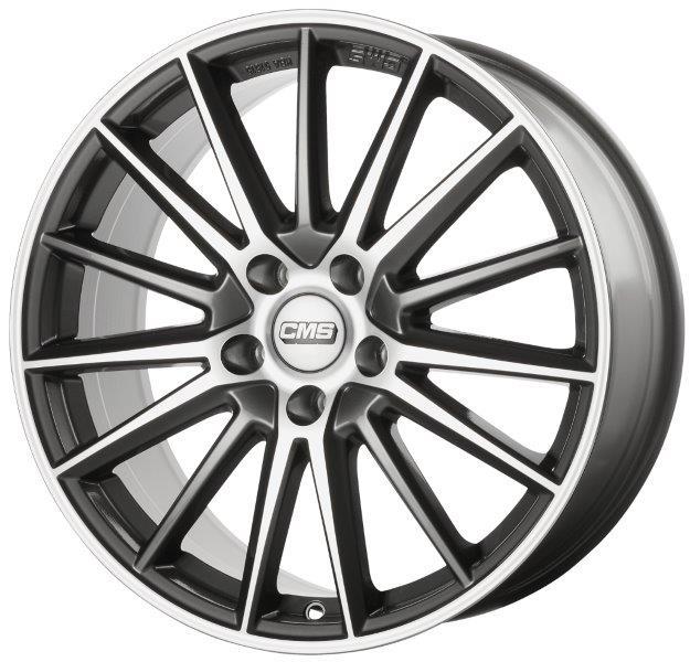 Jante CMS C23 7.5x17 pouces, entraxe 114.3, déport ET48, couleur Diamant Titane Brillant