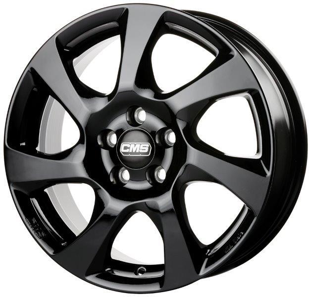 Jante CMS C24 6.5x16 pouces, entraxe 114.3, déport ET40, couleur Noir Brillant