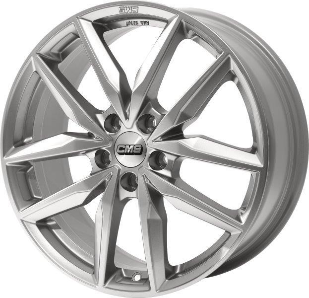 Jante CMS C28 7.5x18 pouces, entraxe 114.3, déport ET47, couleur Racing Argent