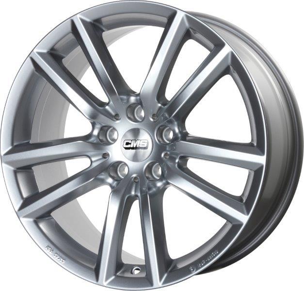 Jante CMS C27 7x17 pouces, entraxe 114.3, déport ET47, couleur Racing Argent
