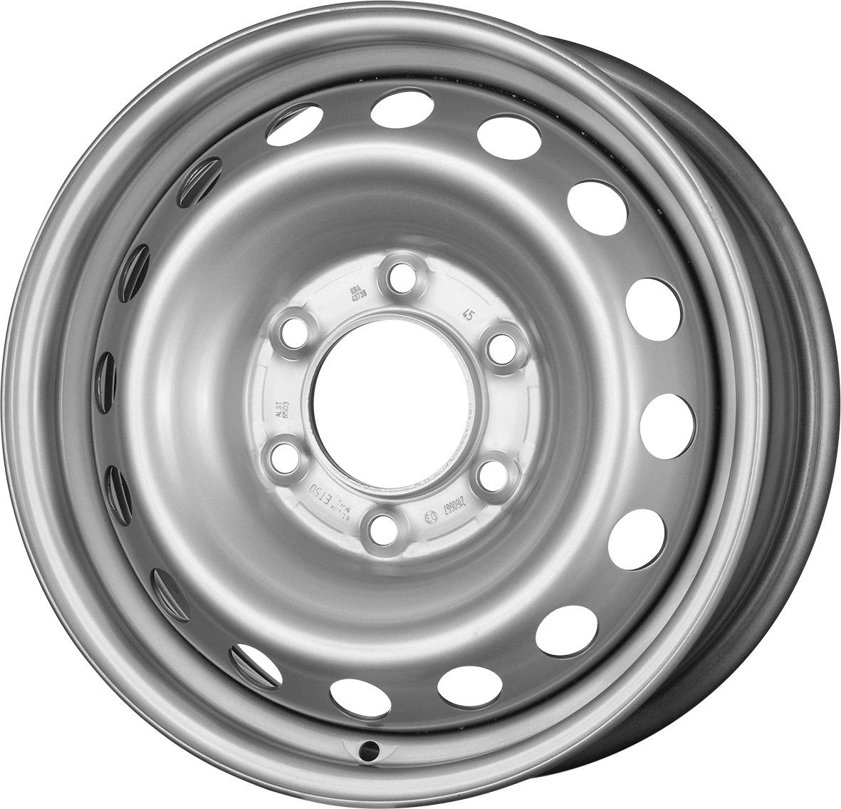 Jante MW M2 6.5x16 pouces, entraxe 139.7, déport ET50, couleur ARGENT