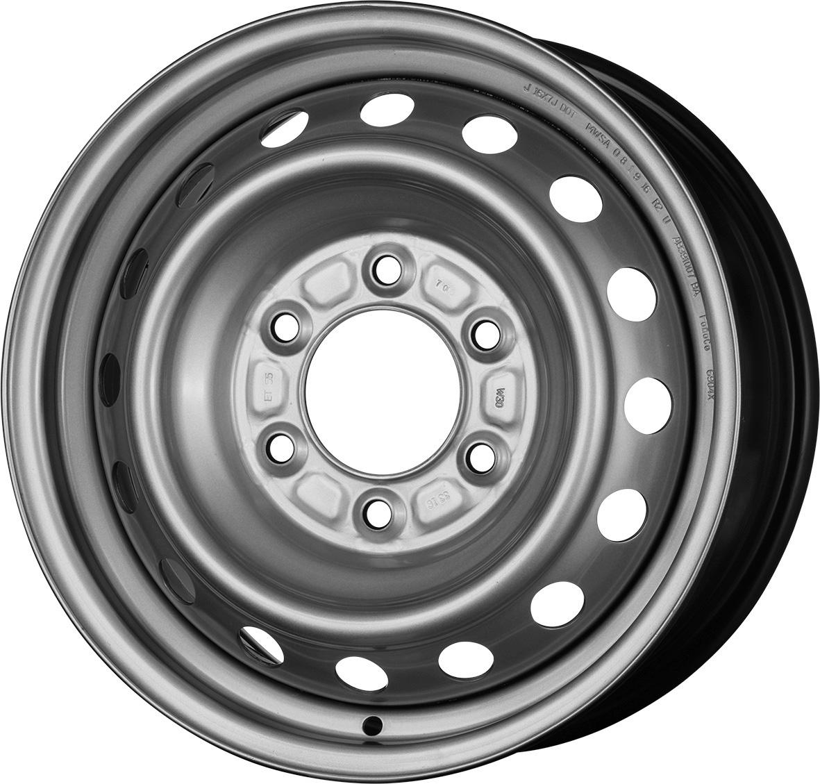 Jante MW M2 7x16 pouces, entraxe 139.7, déport ET55, couleur ARGENT
