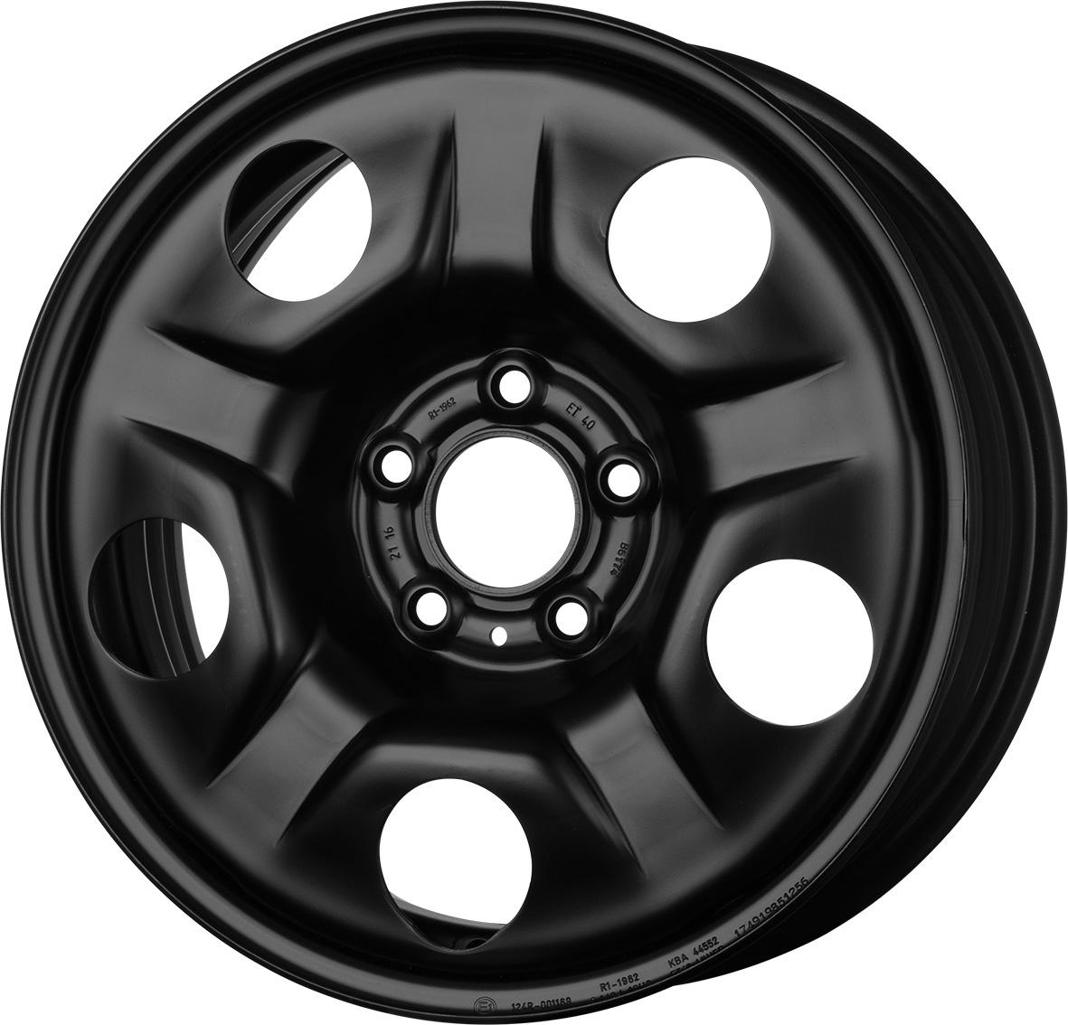 Jante MW M2 6.5x16 pouces, entraxe 110, déport ET40, couleur NOIR