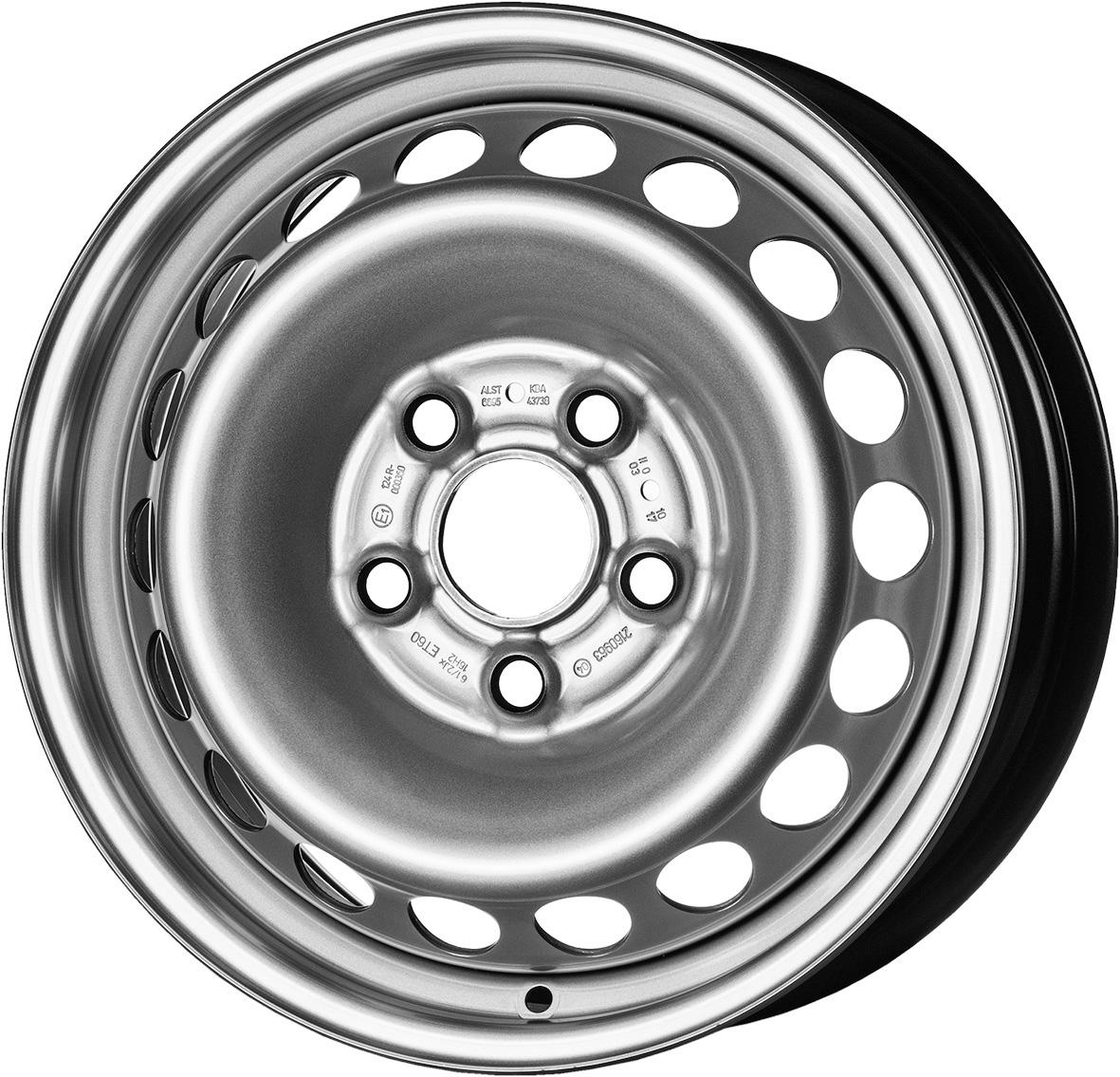 Jante MW M2 6.5x16 pouces, entraxe 120, déport ET60, couleur ARGENT