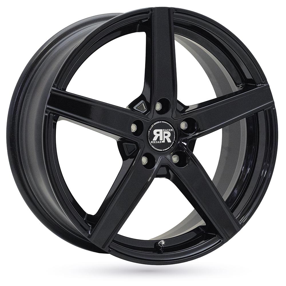 Jante RACER ARTIC EVO 7x18 pouces, entraxe 114, déport ET50, couleur NOIR BRILLANT