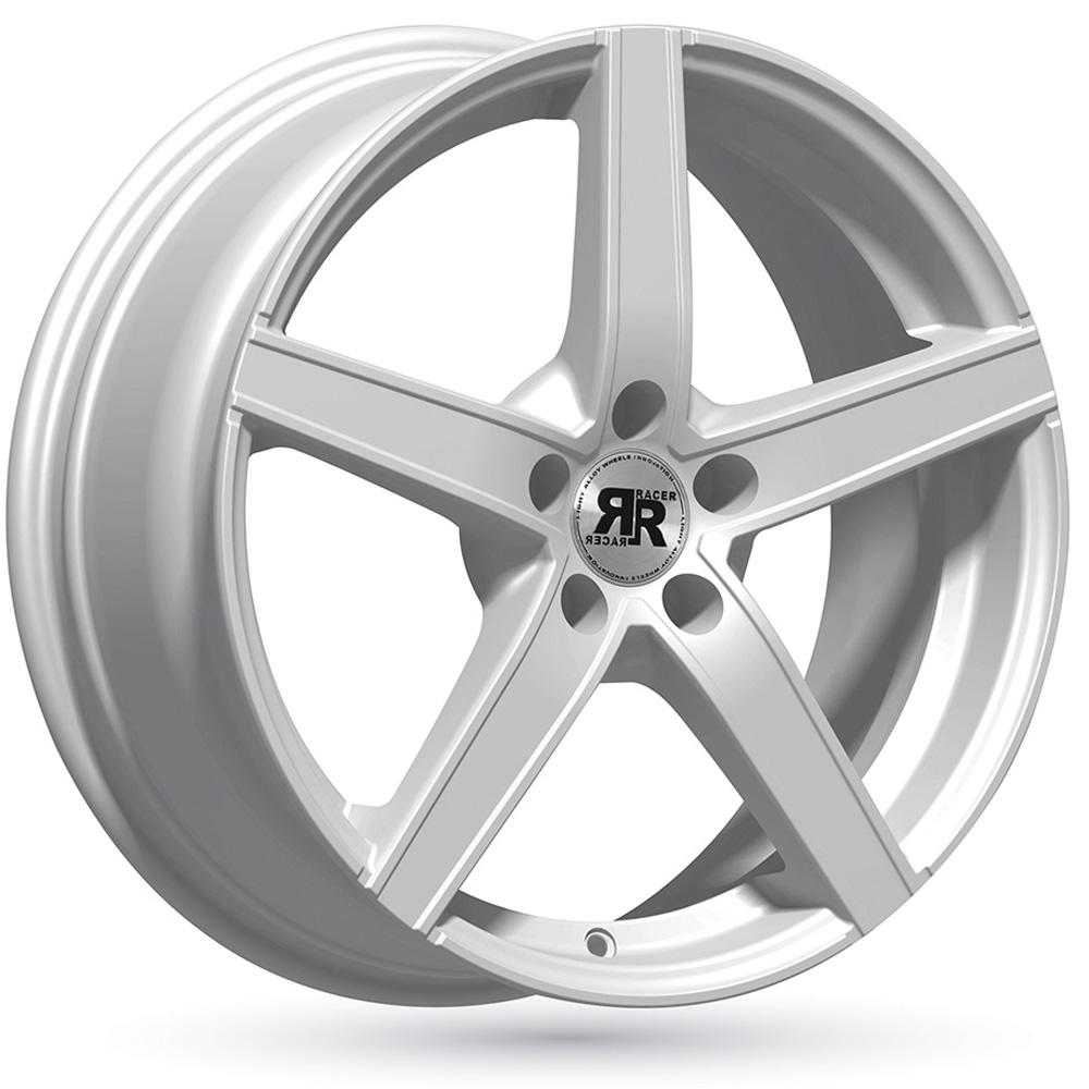 Jante RACER ARTIC EVO 7.5x18 pouces, entraxe 100, déport ET40, couleur ARGENT