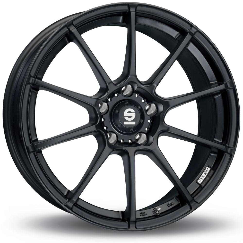 Jante SPARCO ASSETTO GARA 8x18 pouces, entraxe 100, déport ET48, couleur NOIR MAT