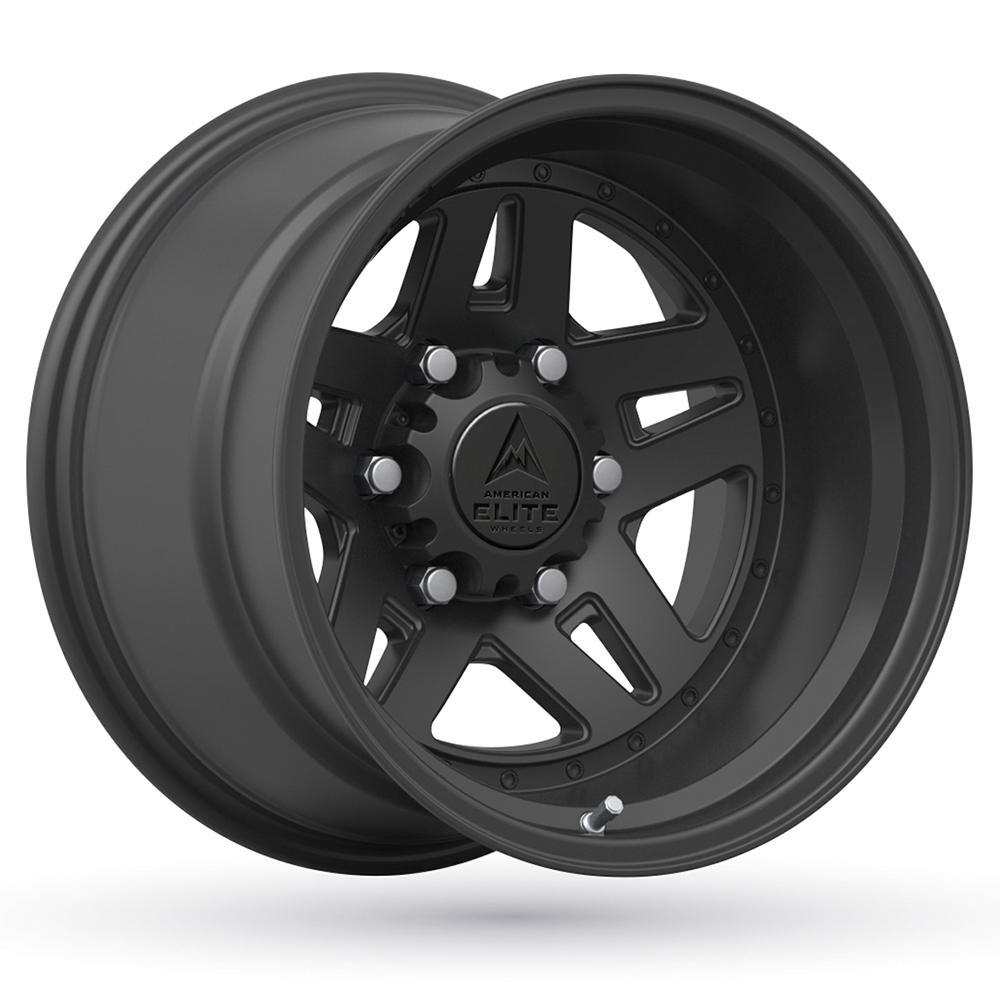 Jante AMERICAN ELITE WHEELS CHAMPION 8x16 pouces, entraxe 139.7, déport ET-10, couleur NOIR MAT