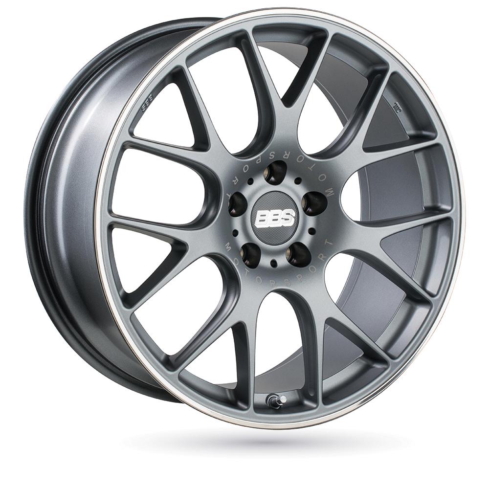 Jante BBS CH-R 9x19 pouces, entraxe 120, déport ET44, couleur TITANE SATIN